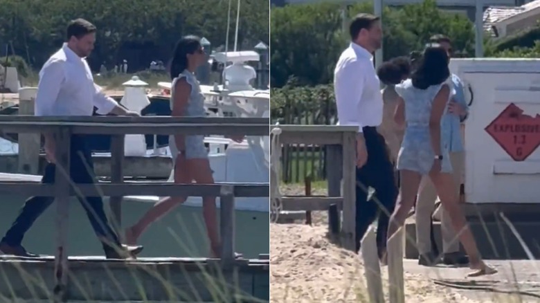 JD Vance and Usha Vance walking in Nantucket