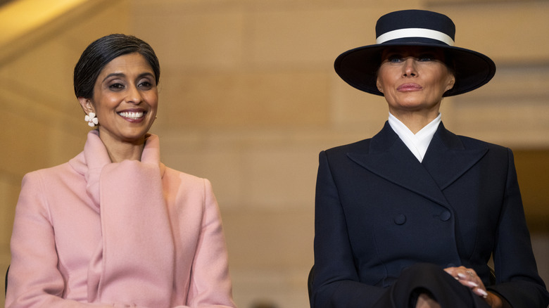 Usha Vance and Melania Trump at the 2025 inauguration
