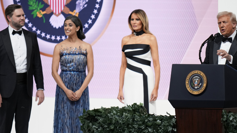 Usha Vance and Melania Trump at the inuguration