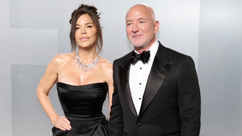 Jeff Bezos and Lauren Sanchez on the red carpet