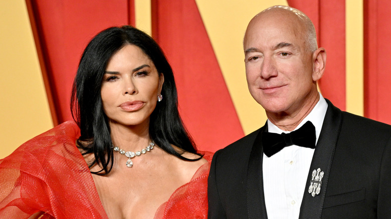 Lauren Sanchez Bezos and Jeff Bezos on red carpet