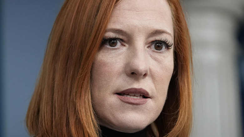 Jen Psaki looking away