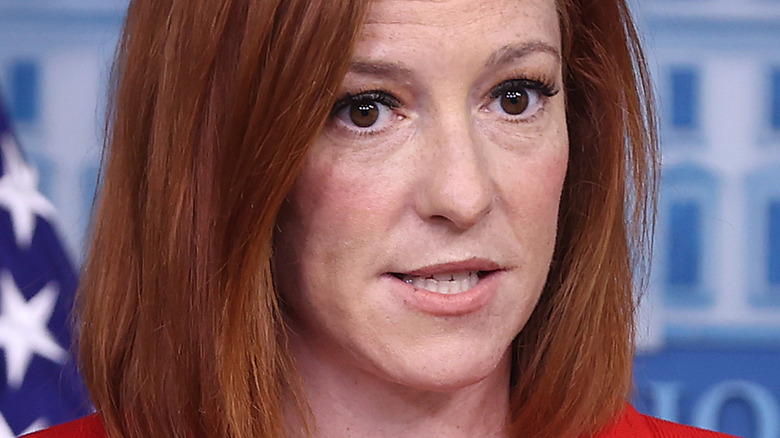 Jen Psaki speaking during White House press conference