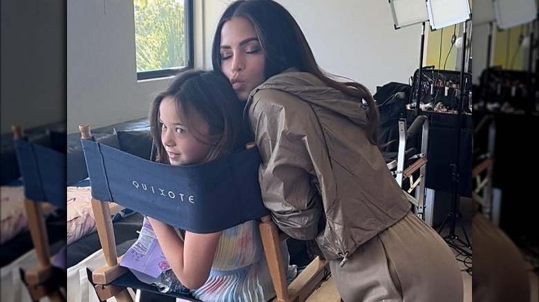 Jenna Dewan daughter Everly on set