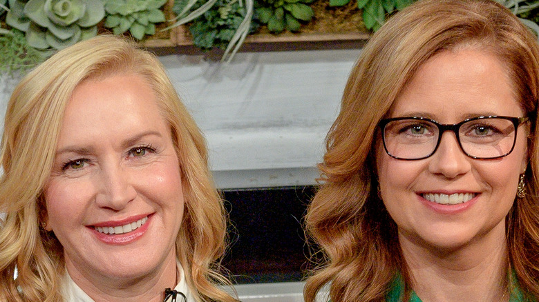 Angela Kinsey and Jenna Fischer smiling