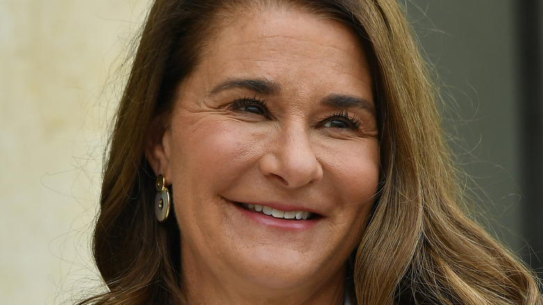 Melinda Gates at Elysee Palace for the Generation Equality Forum hosted by French President Emmanuel Macron on July 01, 2021