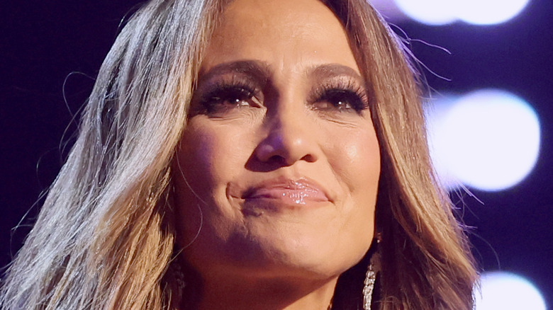 Jennifer Lopez looking overjoyed