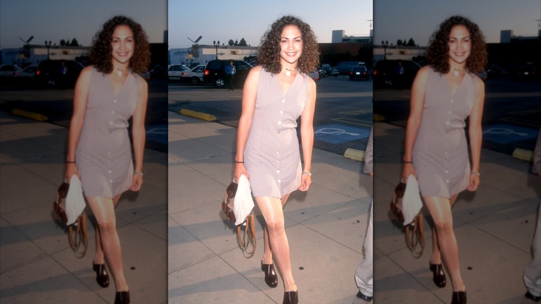 Jennifer Lopez natural hair 1994 movie premiere