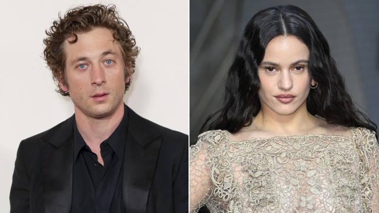 Split image of Jeremy Allen White and Rosalia