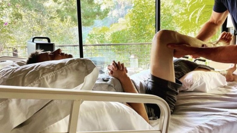 Jeremy Renner hospital bed 