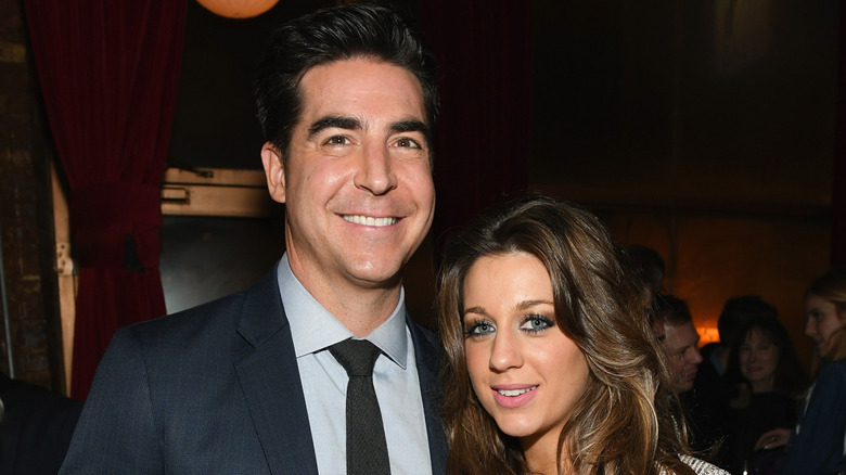 Jesse Watters and Emma DiGiovine posing for a photo at the after party for Jillian Cardarelli's performance at Rockwood Music Hall