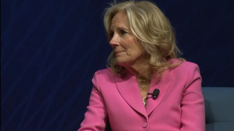Jill Biden speaking at Women's History Month event