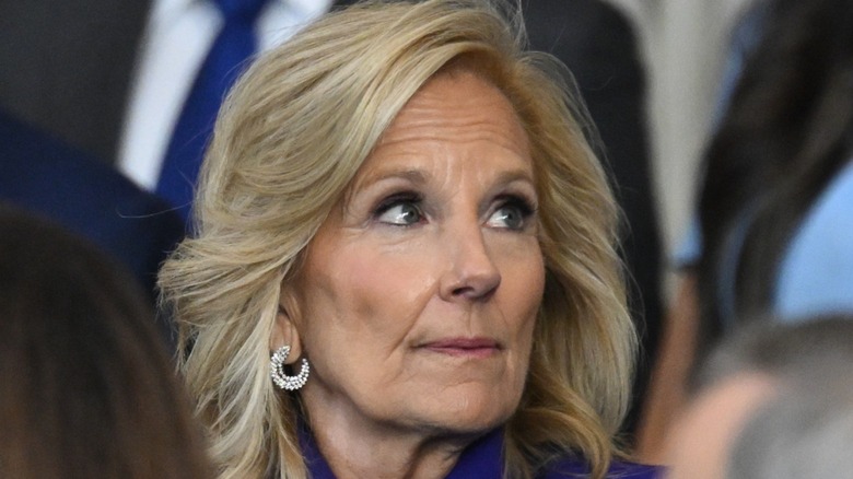 Jill Biden looks on during Donald Trump's 2025 inauguration