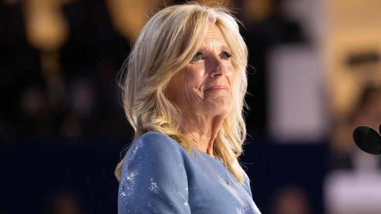 Jill Biden wearing blue at the Democratic National Convention