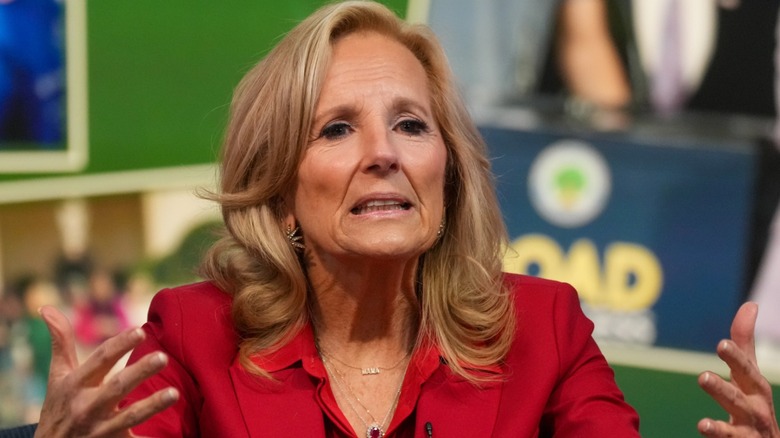 Jill Biden conducts a virtual meeting with teachers at Northern Virginia Community College (2024)