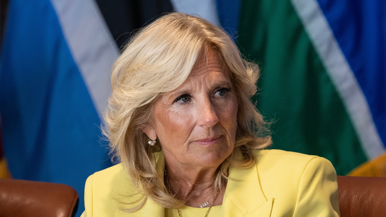 Jill Biden looking sideways