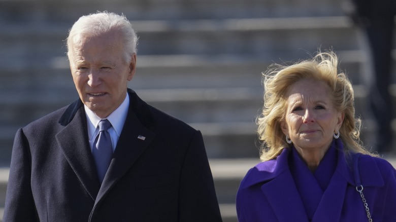 Joe Biden and Jill Biden leave the inauguration of Donald Trump in Washington, DC (2025)