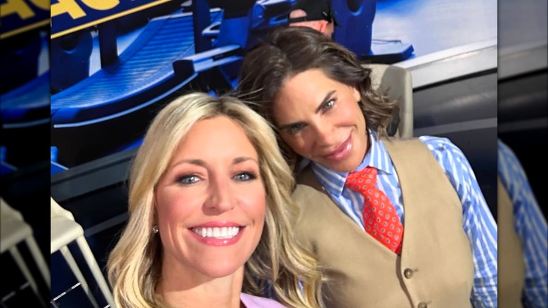 Ainsley Earhardt posing with Jillian Michaels