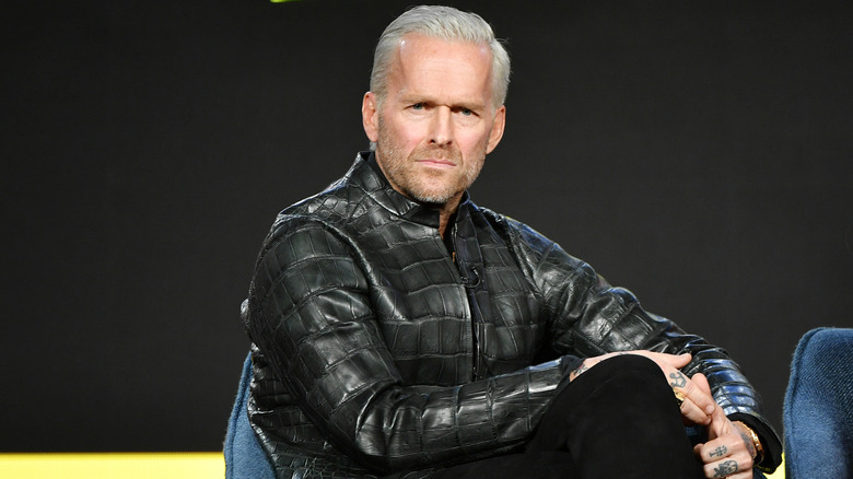 Bob Harper in a black jacket at The Biggest Loser event