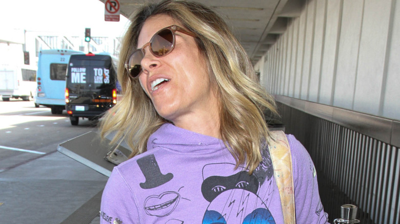 Jillian Michaels making a wear face with sunglasses