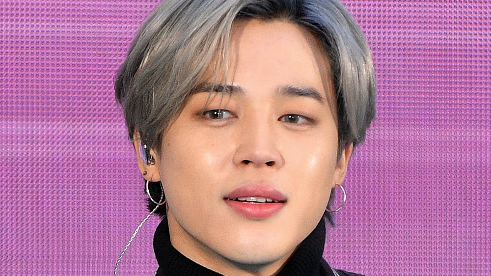 Jimin of BTS with silver hair