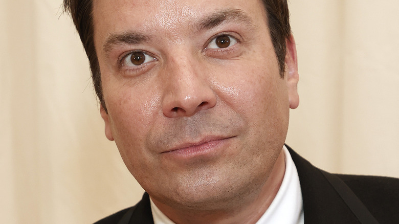 Jimmy Fallon looking serious