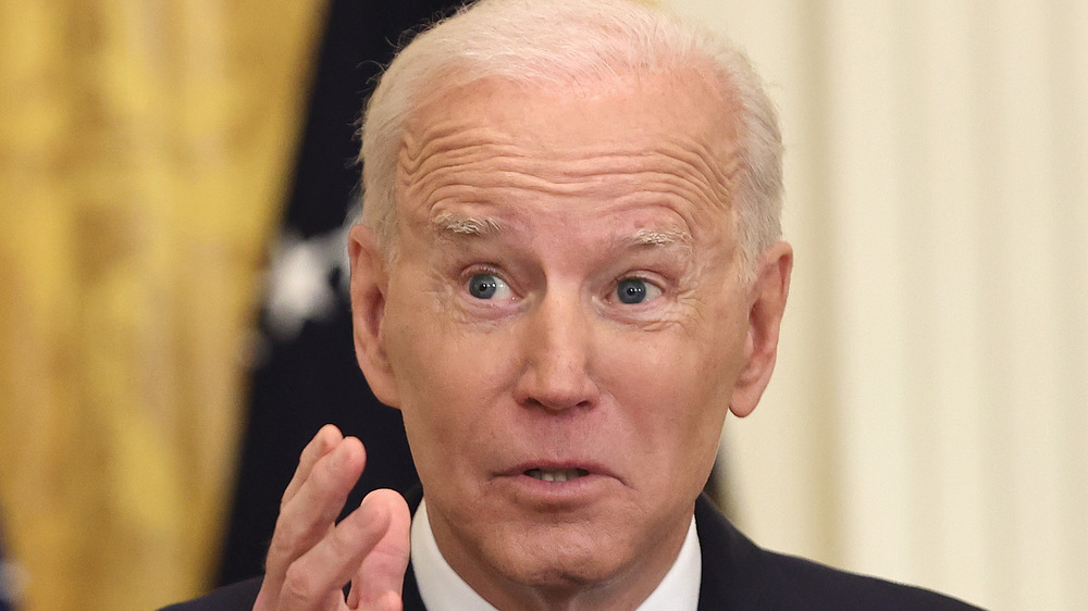 Joe Biden at a press conference