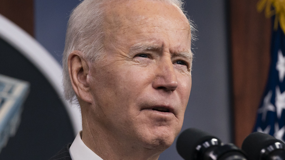 Joe Biden speaks at the Pentagon