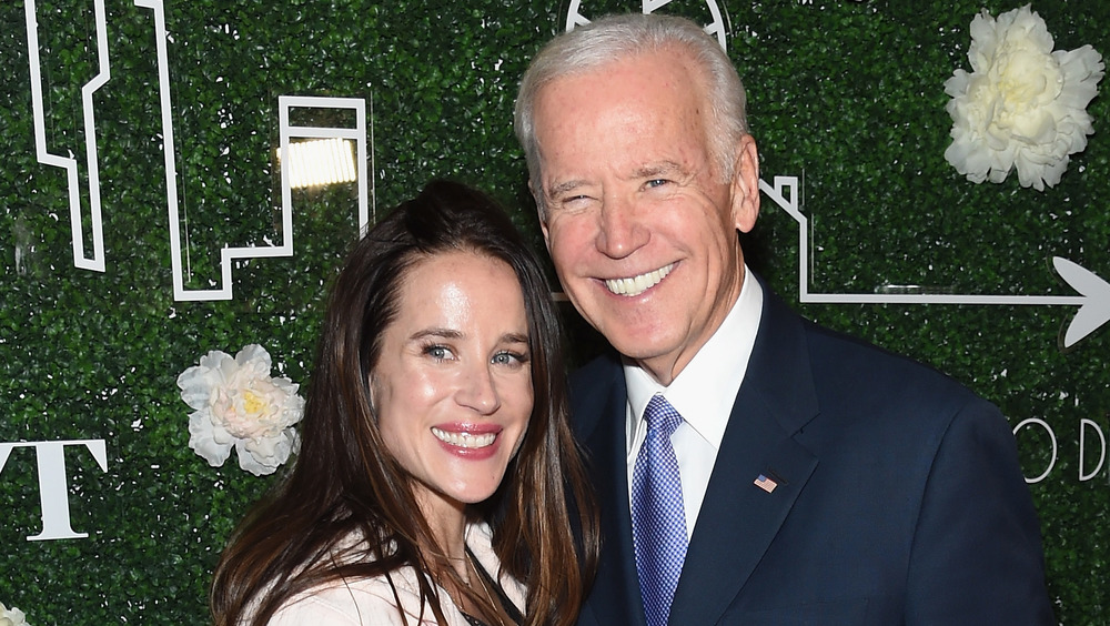 Ashley Biden poses with Joe Biden