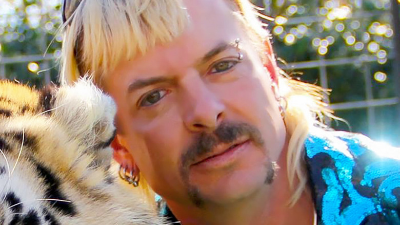 Joe Exotic with a tiger