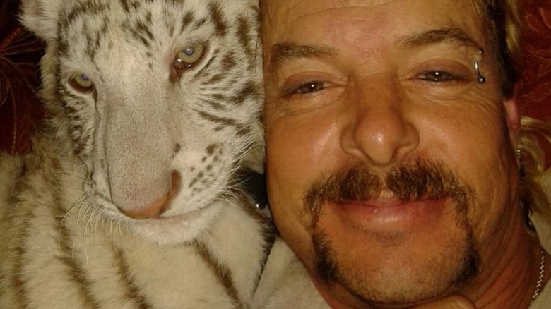 Joe Exotic with a tiger