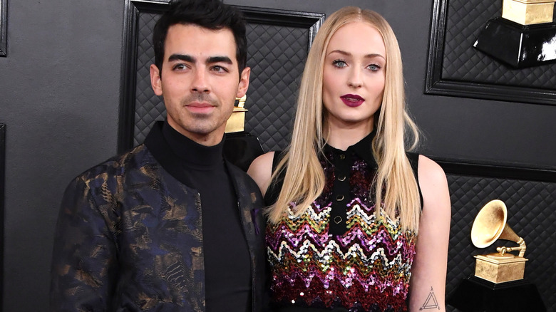 Joe Jonas and Sophie Turner posing