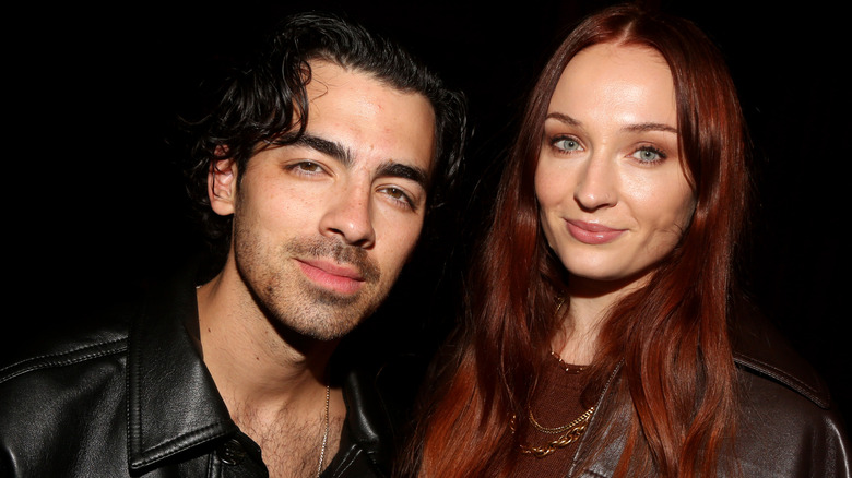 Joe Jonas and Sophie Turner posing
