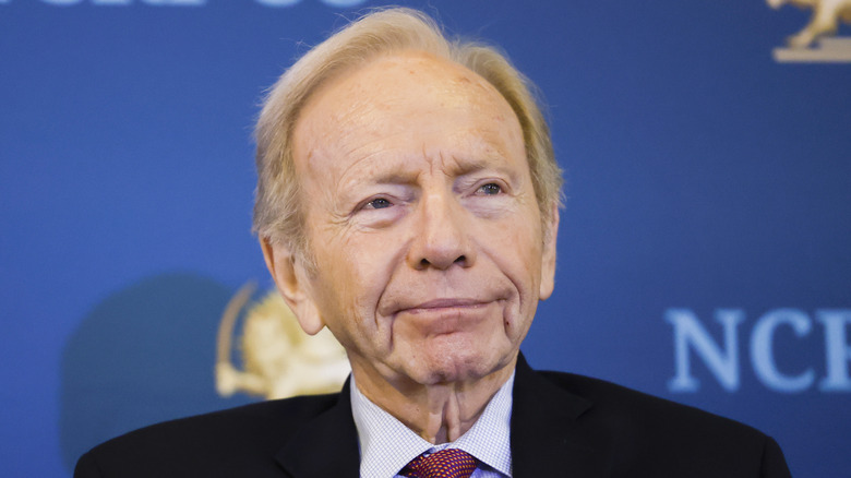 U.S. Sen. Joe Lieberman pursed lips