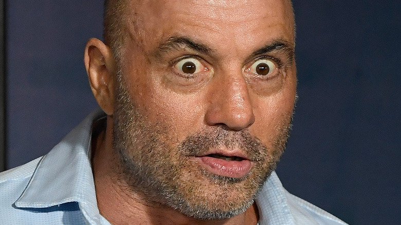 Joe Rogan staring with wide eyes