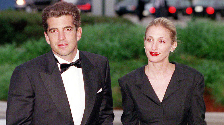 John F. Kennedy Jr. and Carolyn Bessette in formal wear
