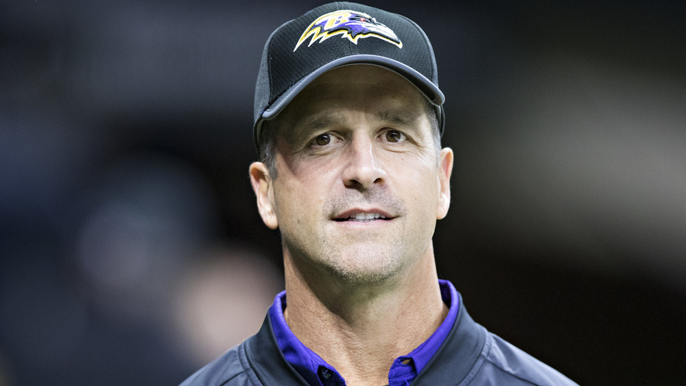 John Harbaugh smiling 