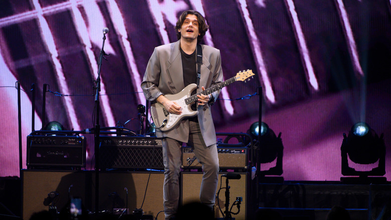 John Mayer performs on stage