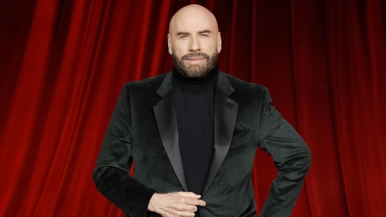 John Travolta wearing a tuxedo