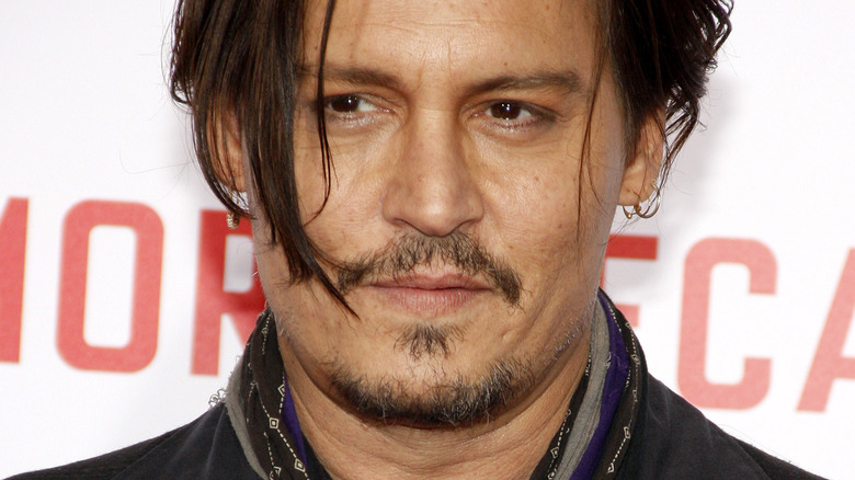 Johnny Depp at the Los Angeles premiere of 'Mortdecai'