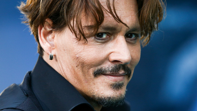 Johnny Depp smiling