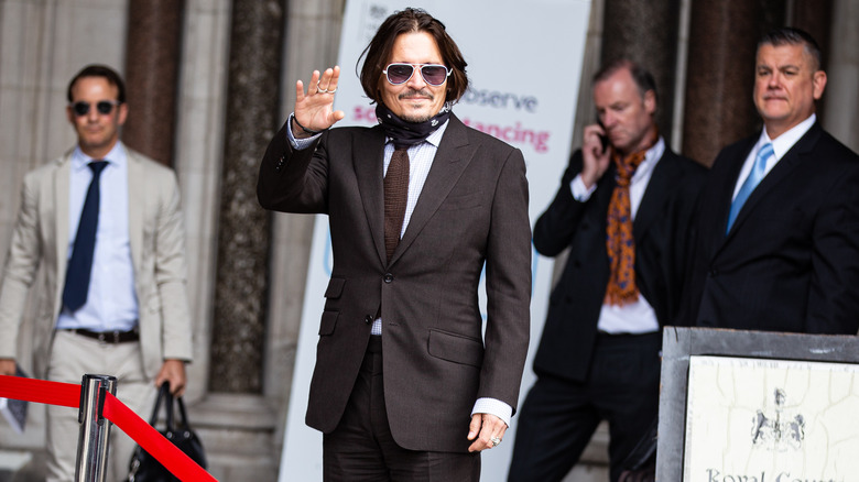 Johnny Depp at the Royal Courts of Justice in 2020
