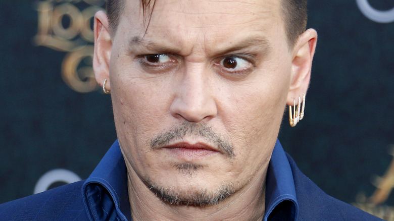 Johnny Depp raising an eyebrow
