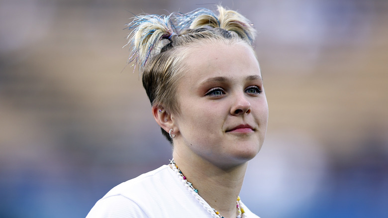 JoJo Siwa at a baseball game