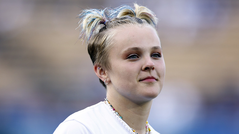 JoJo Siwa at a baseball game