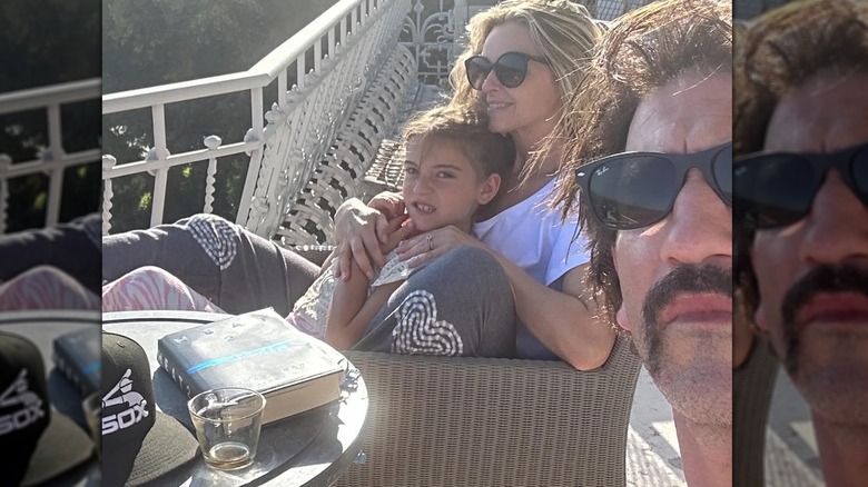 Jon Bernthal with his wife and daughter