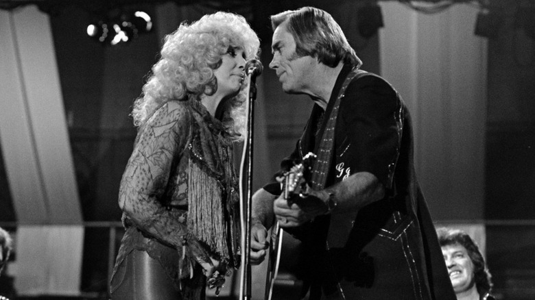 Tammy Wynette and George Jones singing together