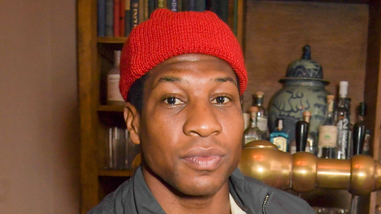 Jonathan Majors posing