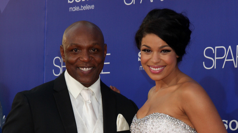 Jordin Sparks on the red carpet with Phillippi Sparks