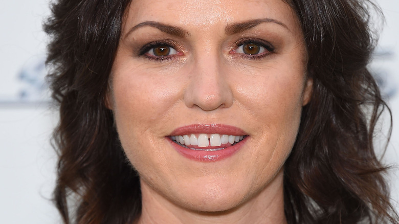 Jorja Fox on red carpet 